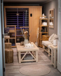Private Infared or traditional sauna in our Johns Creek studio