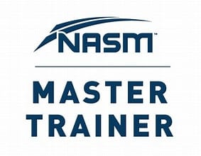 NASM (National Academy of Sports Medicine) Master Trainer logo certifying Lilia Anteau as a Master Trainer